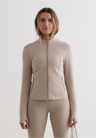 Giacca di felpa sportiva 'Sense' di Aim'n in beige: frontale