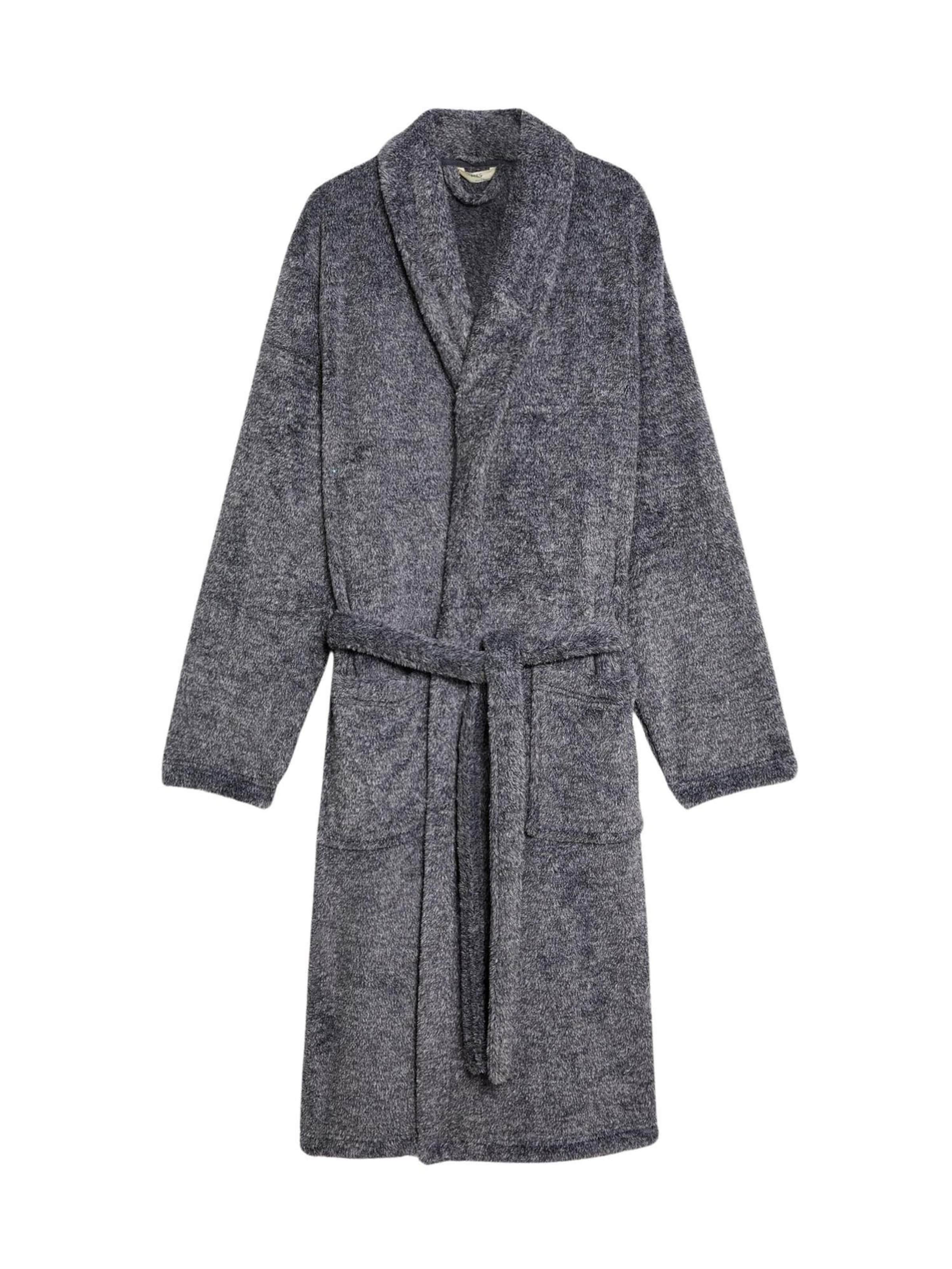 Peignoir long Marks & Spencer en gris : devant