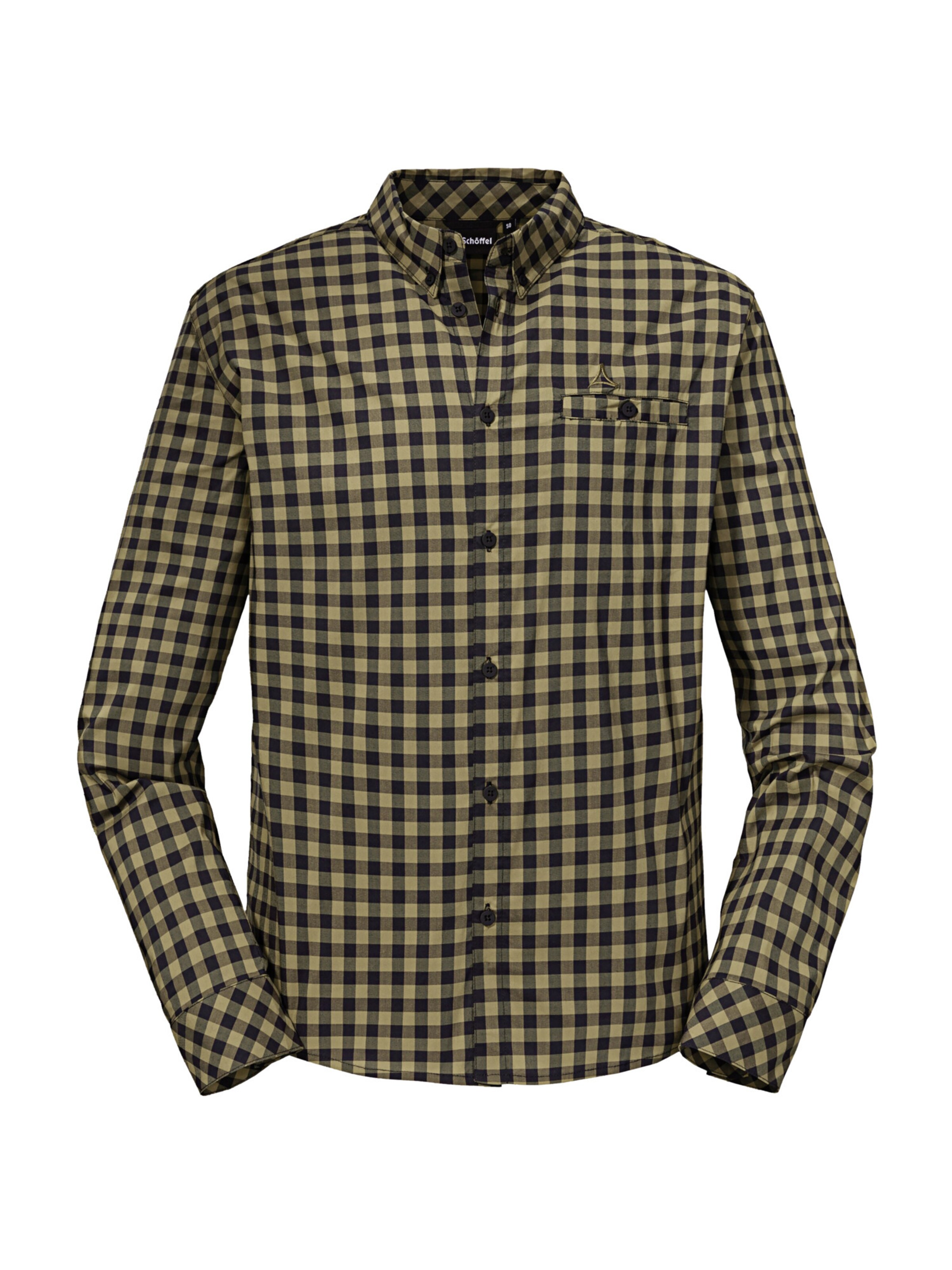 Schöffel Regular fit Athletic button up shirt 'Ellisville' in Green: front