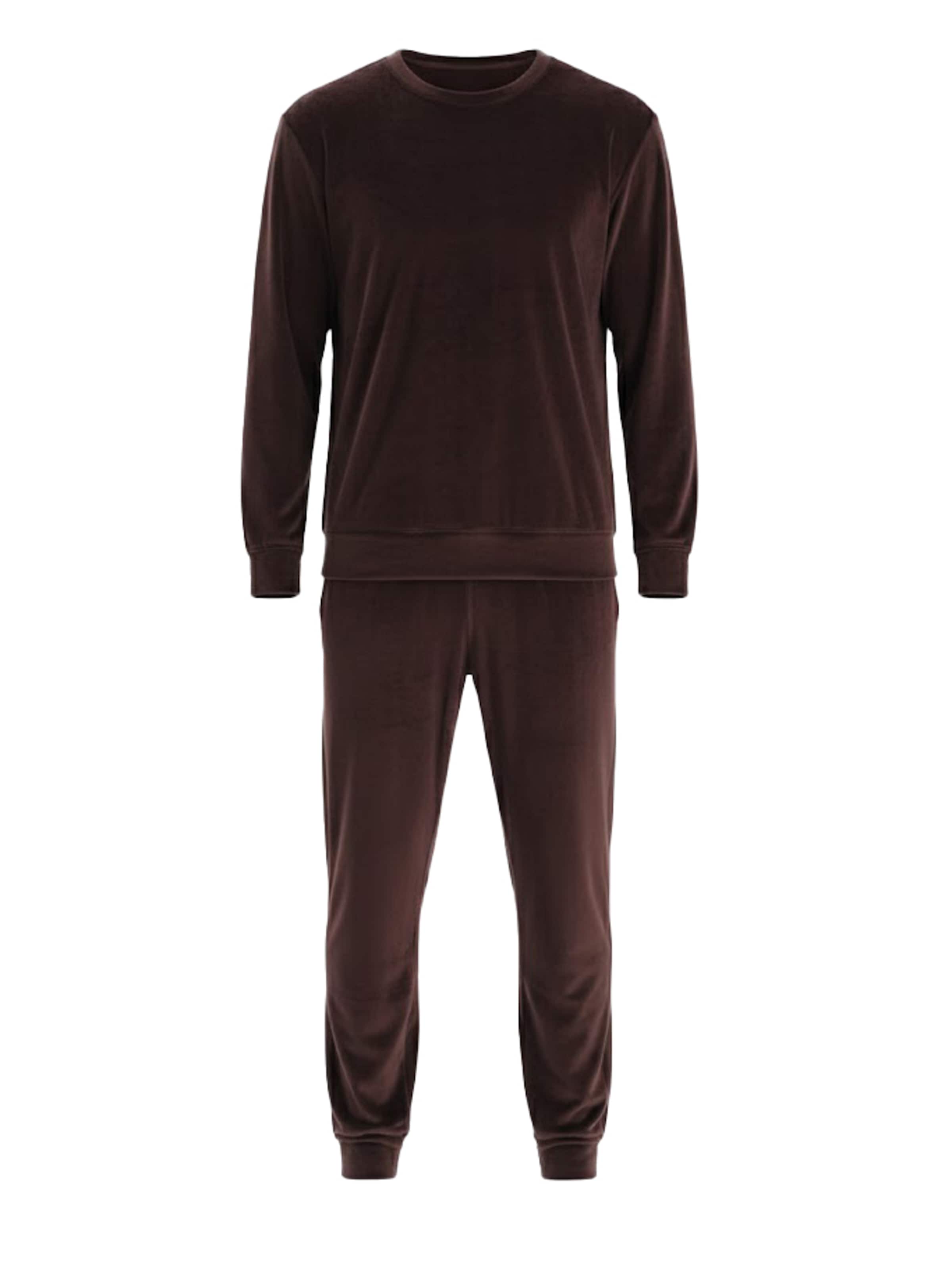 Dagi Pyjama lang in Bruin: voorkant