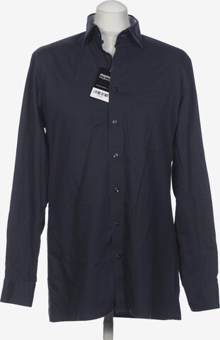 OLYMP Button Up Shirt in M in Blue: front