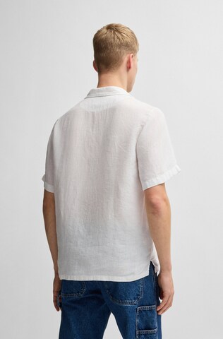 BOSS Orange Regular fit Button Up Shirt in White