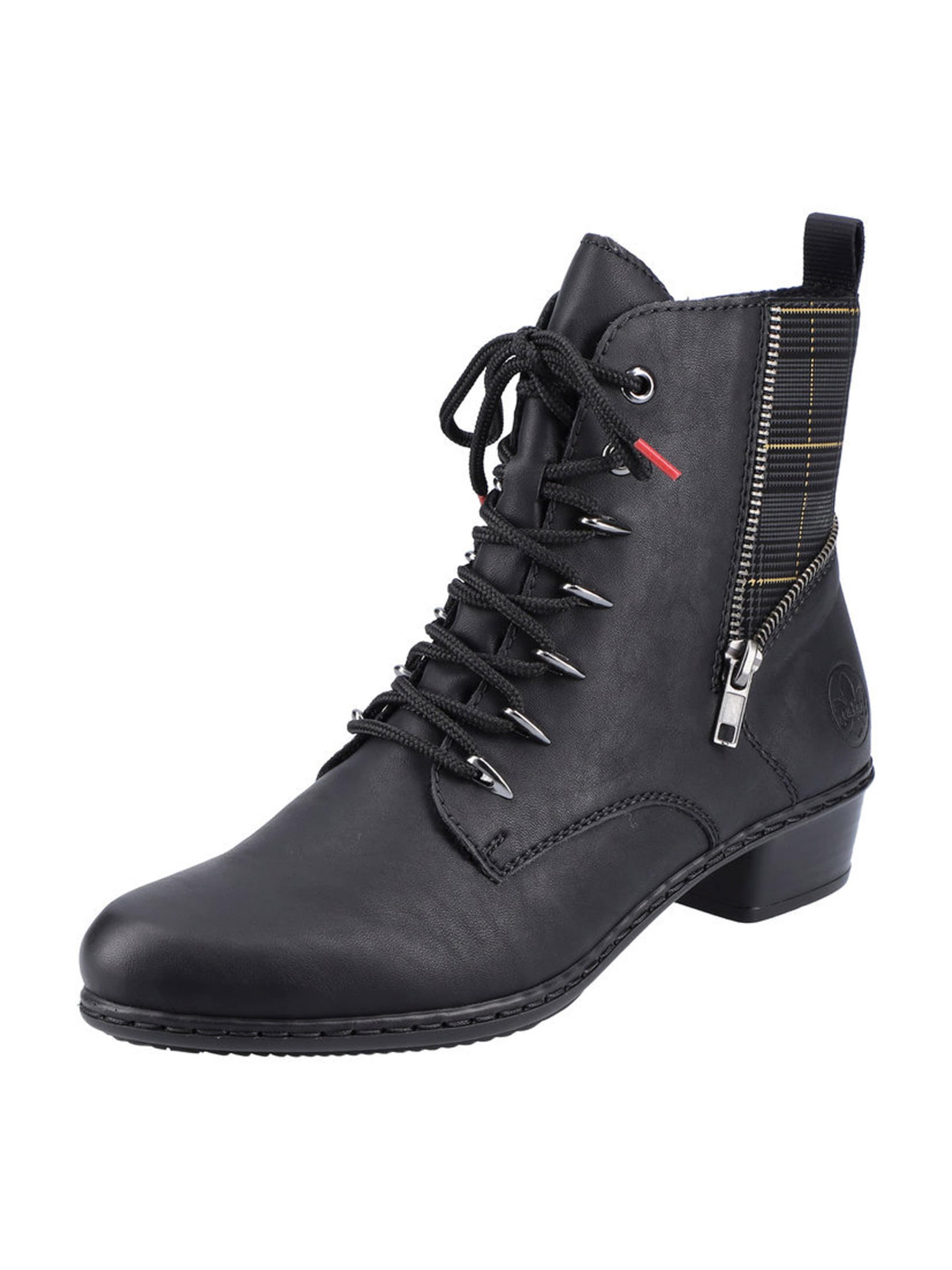 Bottines à lacets Rieker en noir : devant