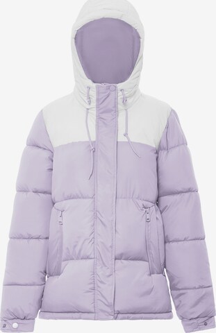 Veste mi-saison Sidona en violet : devant