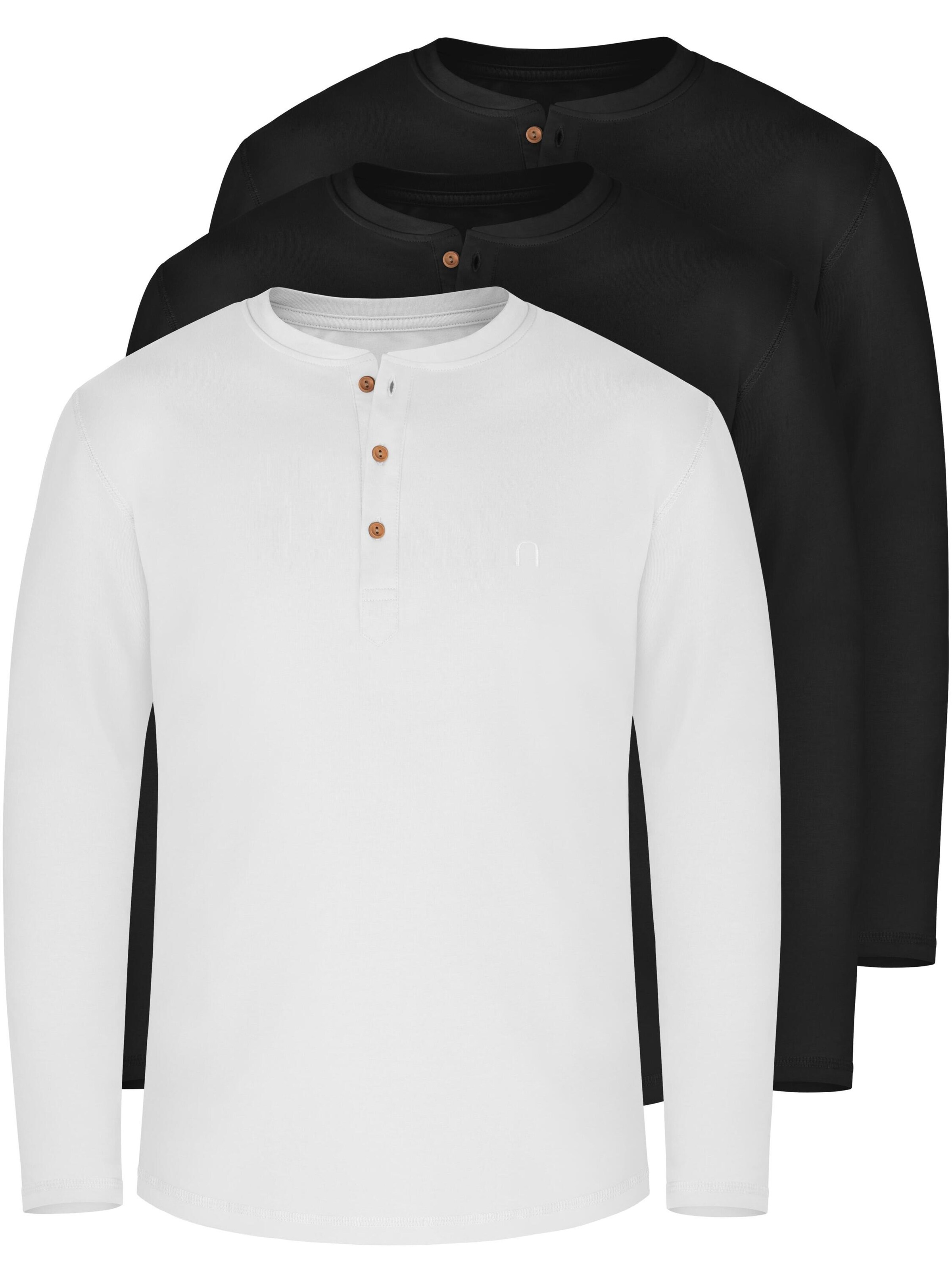 normani Shirt 'Neuville' in Zwart: voorkant