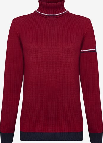 DENIM CULTURE Sweter 'Daphe' w kolorze czerwony: przód