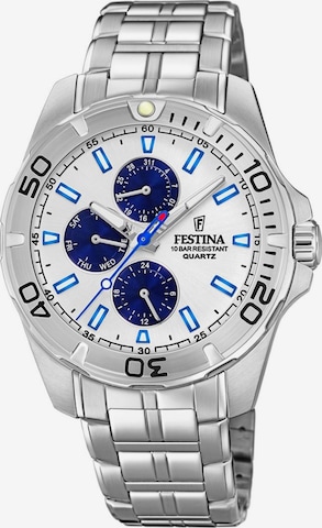 Montre à affichage analogique FESTINA en argent : devant