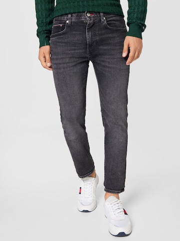 TOMMY HILFIGER - Slimfit Calças de ganga 'Bleecker' em preto: frente