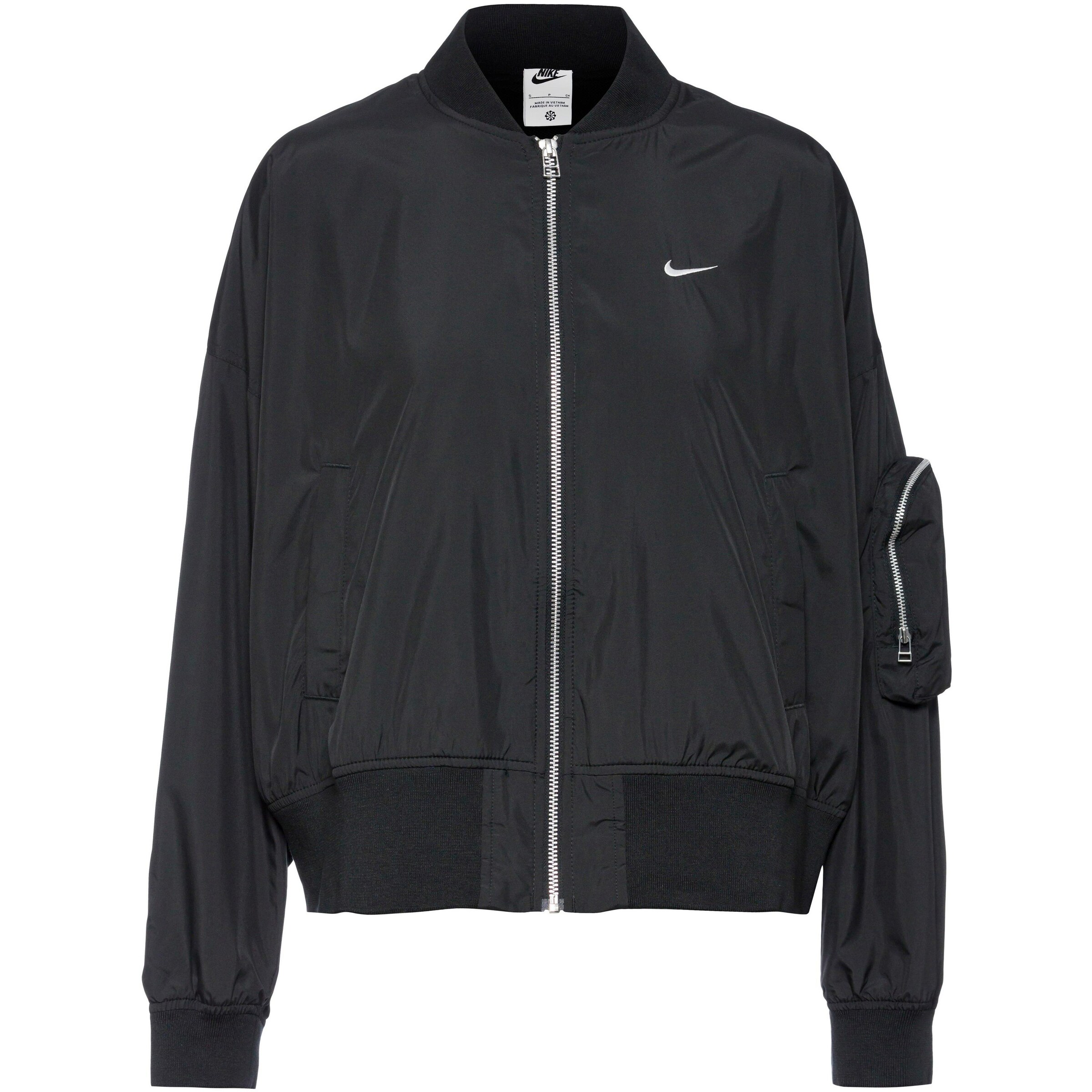 Nike Sportswear Jacke 'Essential' in schwarz / weiß, Produktansicht