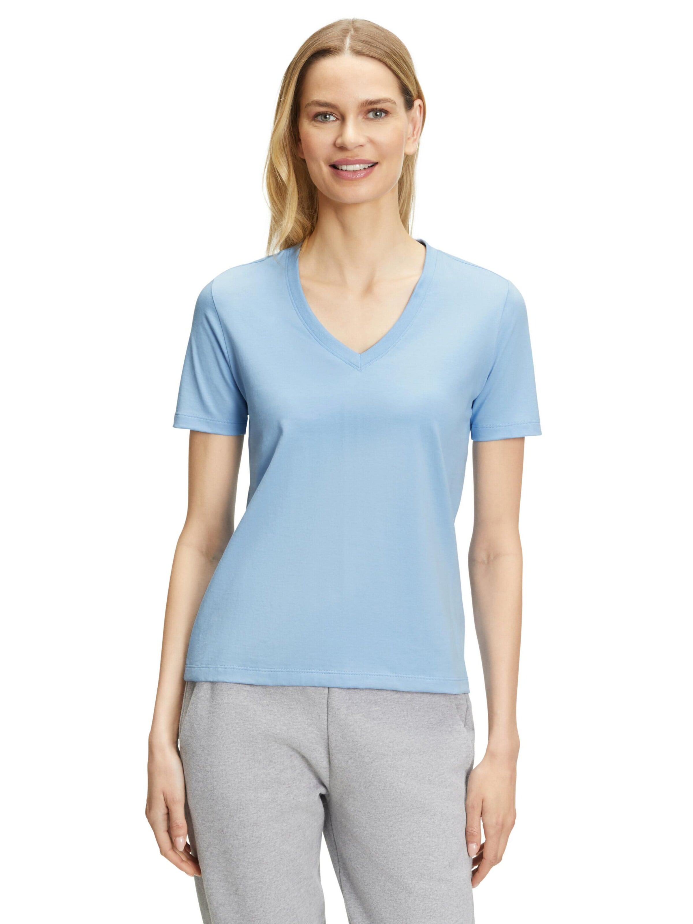 FALKE Shirt 'Essential Cotton'‌‌‌‌‌‌ in Blau: Vorderseite