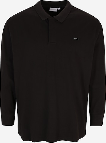 Calvin Klein Big & Tall Тениска в черно: отпред