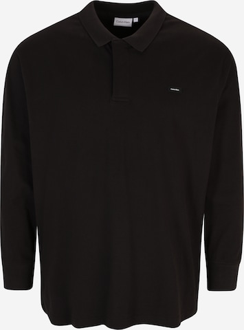 Calvin Klein Big & Tall Shirt in Black: front