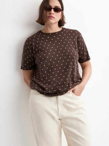 MANGO Пуловер 'SEVILLA' в кафяво: отпред