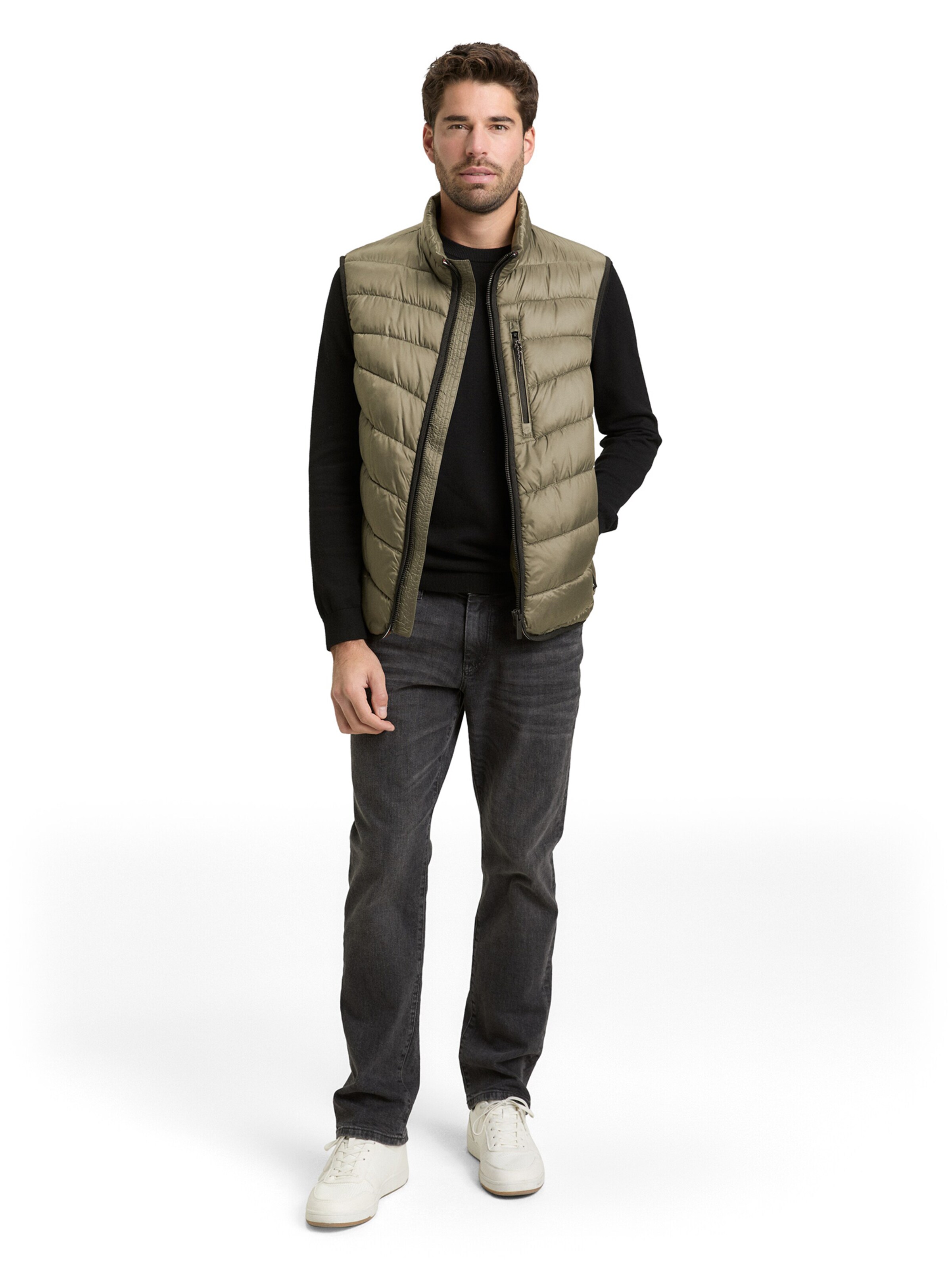 TOM TAILOR Brezrokavnik | zelena barva