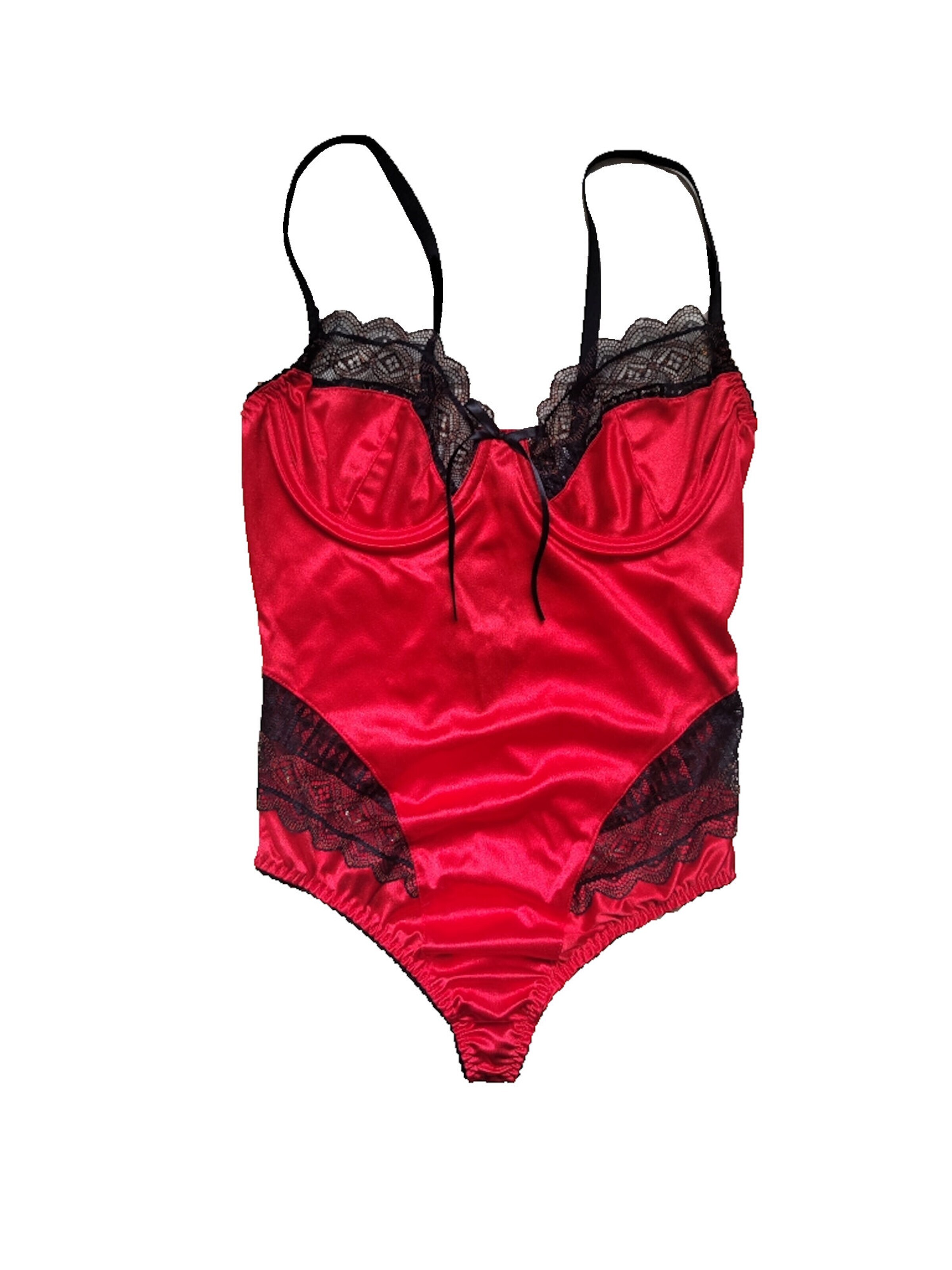 PASSION Lingerie Bodysuit 'Evane' in Red: front