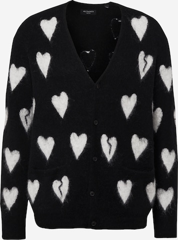 AllSaints Knit cardigan 'AMORE' in Black: front