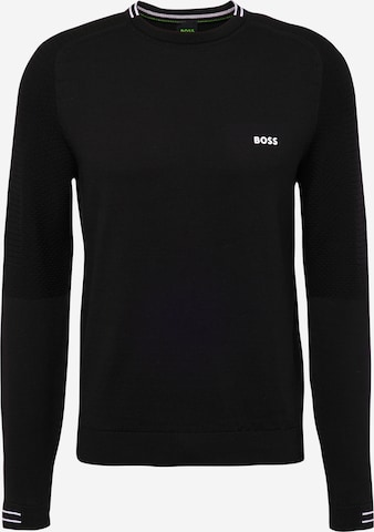 BOSS Green Sweater 'Rolet' in Black: front