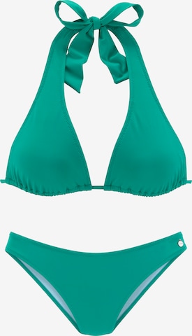 LASCANA Triangle Bikini in Green: front