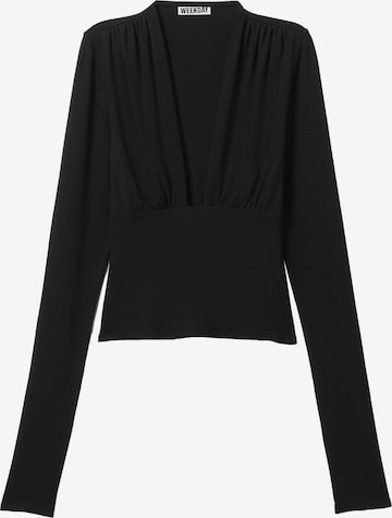 WEEKDAY Paita 'Aline' värissä musta: etupuoli