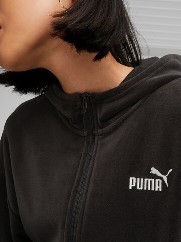 PUMA Sweatjacke 'ESS+' in Schwarz