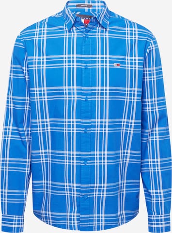 Tommy Jeans Regular fit Overhemd in Blauw: voorkant