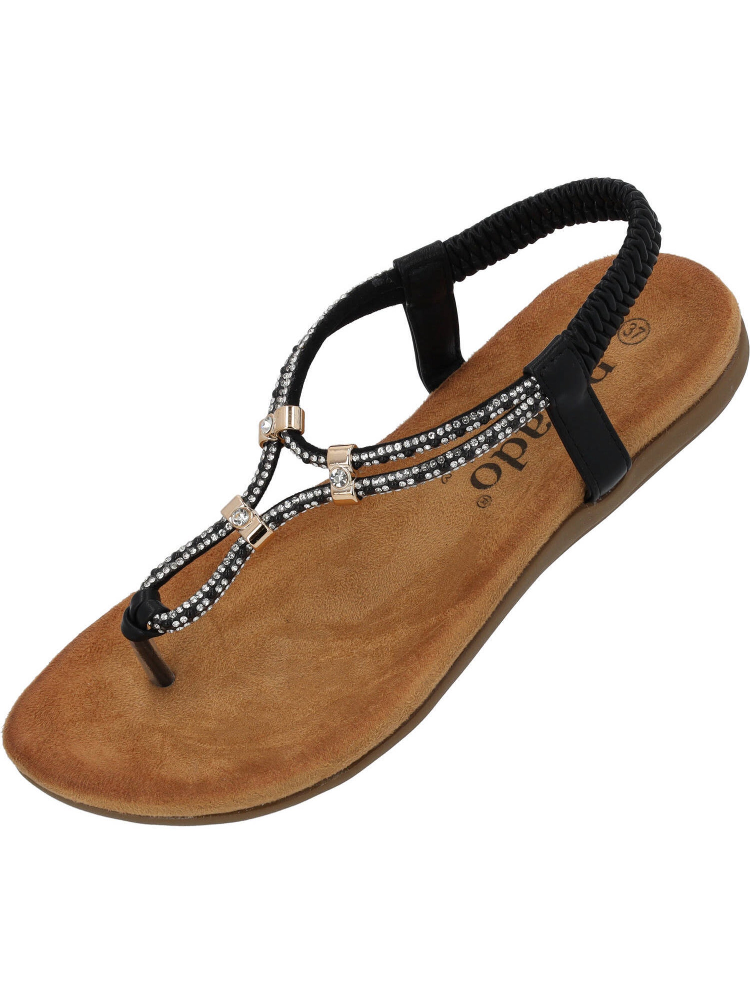 Palado by Sila Sahin T-bar sandals 'Ugnu' in Black: front