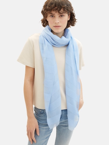 TOM TAILOR Scarf in Blue: front