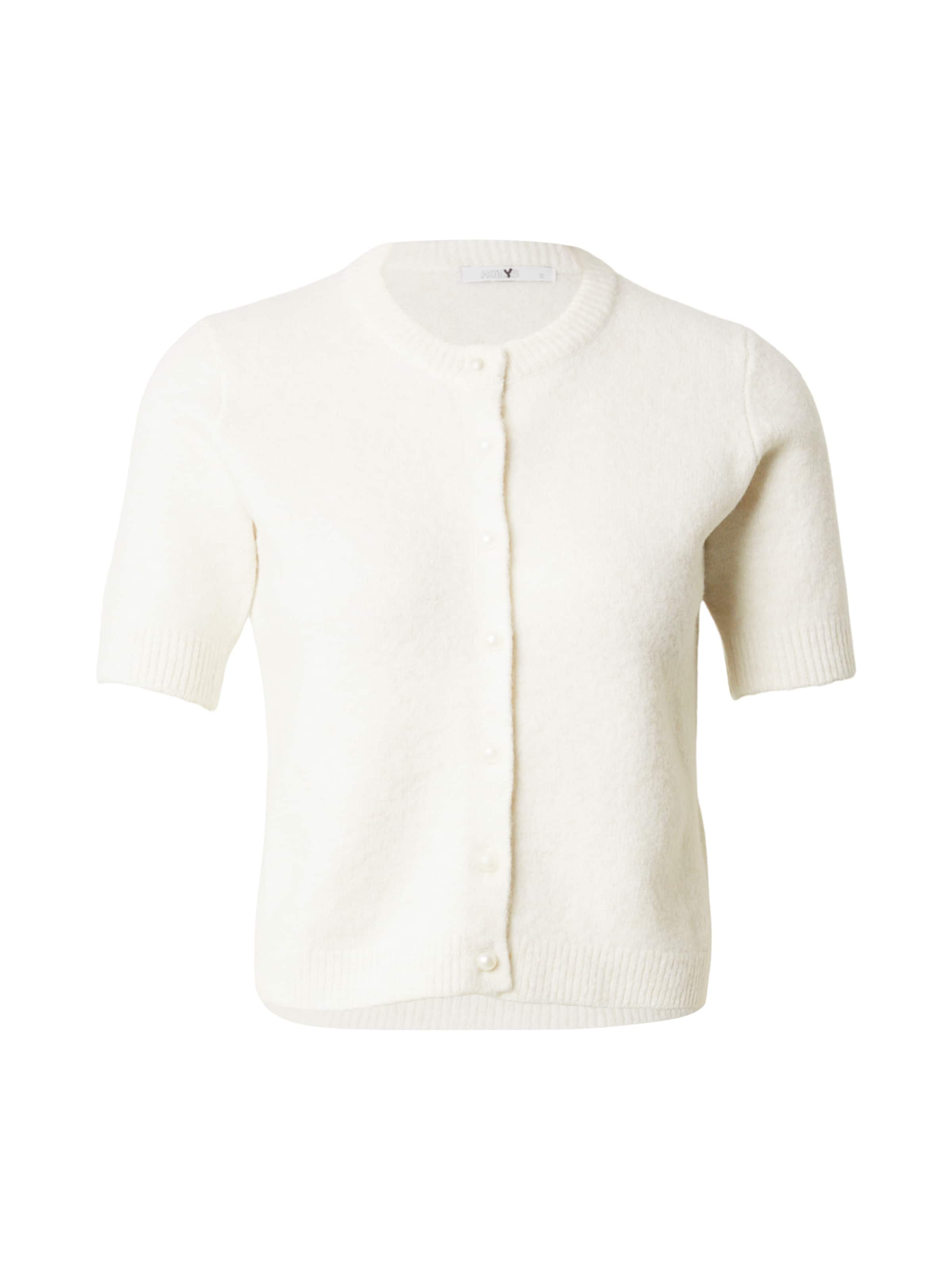 Hailys Strickjacke 'Pe44rla' in Beige: Vorderseite