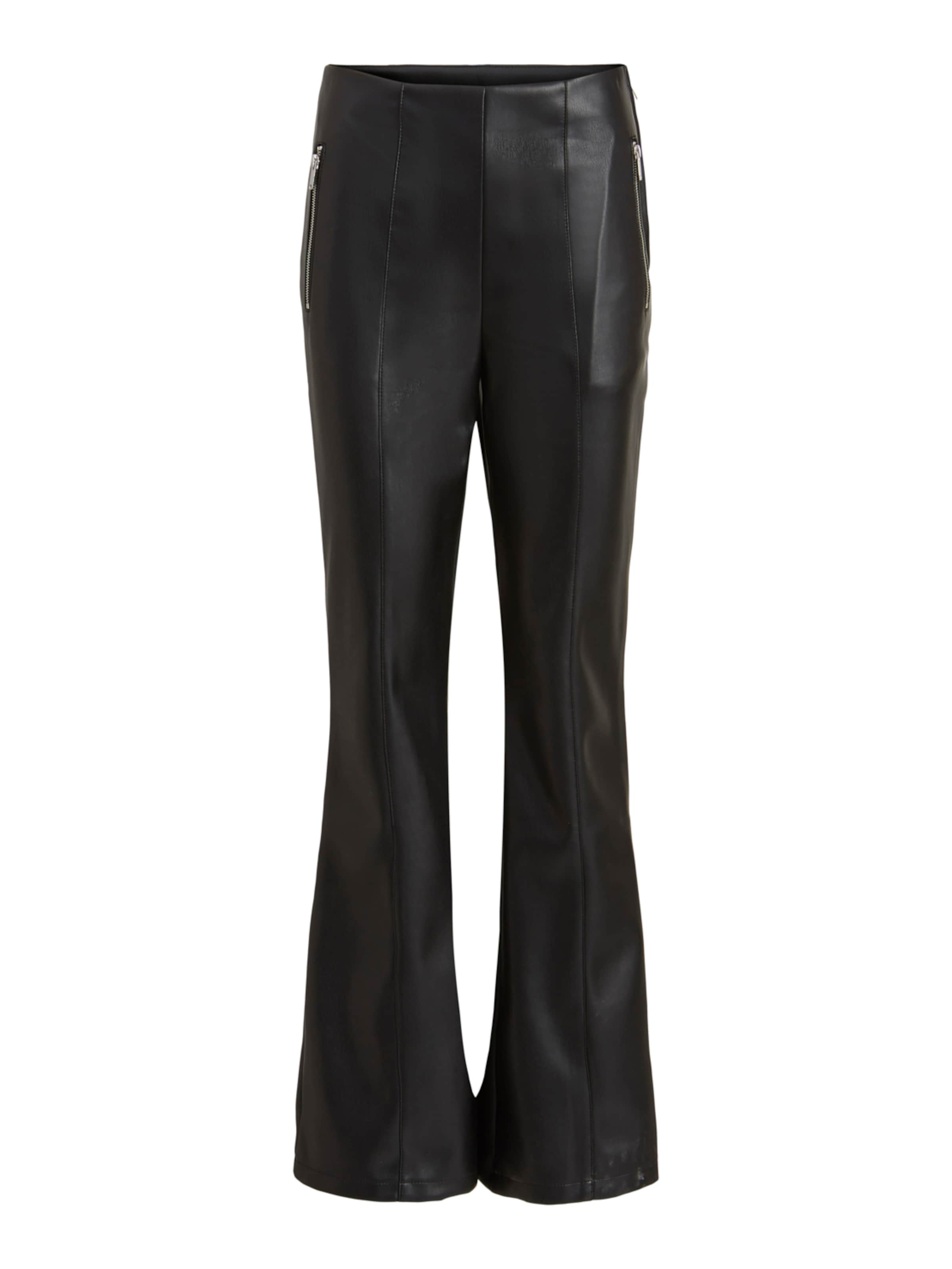 VILA Flared Pants 'Pen' in Black: front