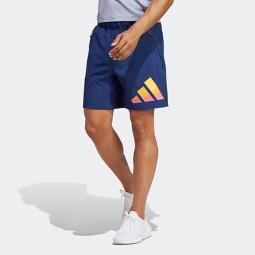 ADIDAS PERFORMANCE Regular Trainingsshorts 'Train Icons 3-Stripes ' in Blau: predná strana