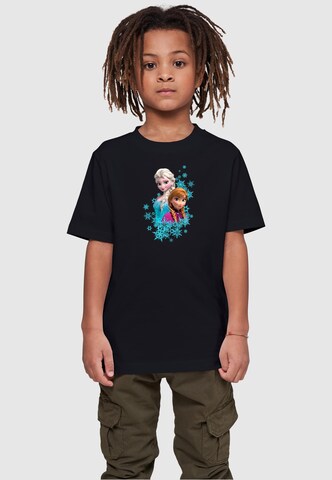 T-Shirt 'Frozen - Elsa And Anna Sisters ' ABSOLUTE CULT en noir : devant