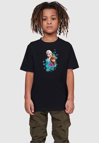 ABSOLUTE CULT Shirt 'Frozen - Elsa And Anna Sisters ' in Black: front