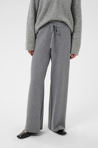 Part Two Wide leg Broek 'Katrie' in Grijs: voorkant