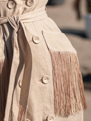 JIORO Kleid 'ESSENTIALS' in Beige