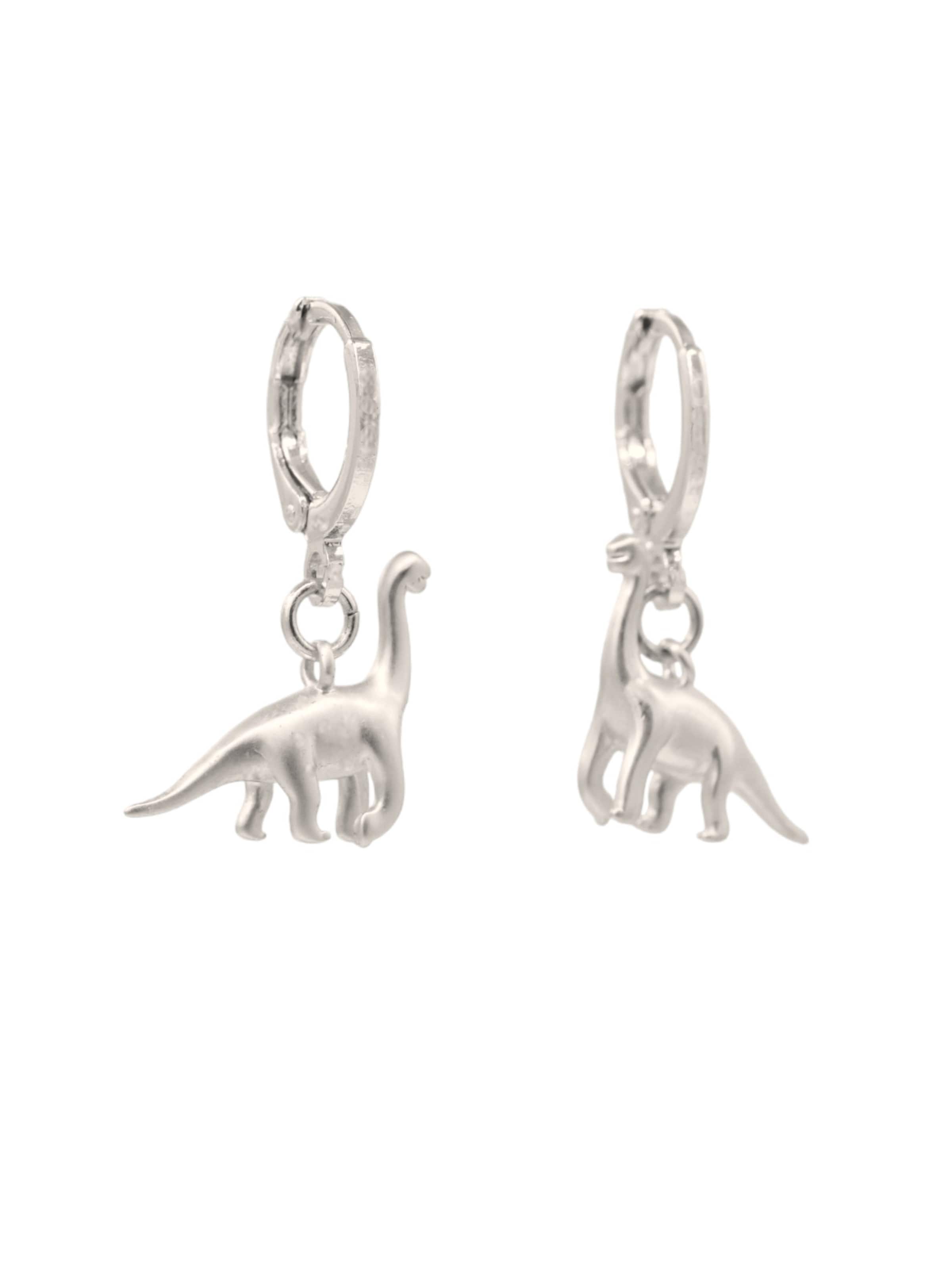 Fräulein Wunder Earrings 'Brachiosaurus' in Silver: front