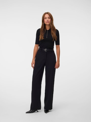 VERO MODA - Pierna ancha Pantalón plisado 'VMZamira' en negro