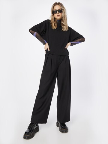 WEEKDAY Wide Leg Hose 'Hazel' in Schwarz