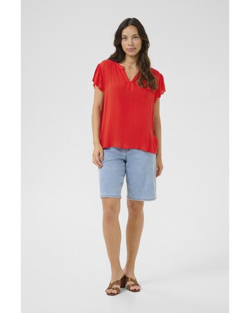 Cream Blouse 'Allie' in Rood
