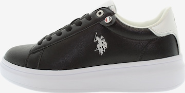 Baskets basses U.S. POLO ASSN. en noir : devant