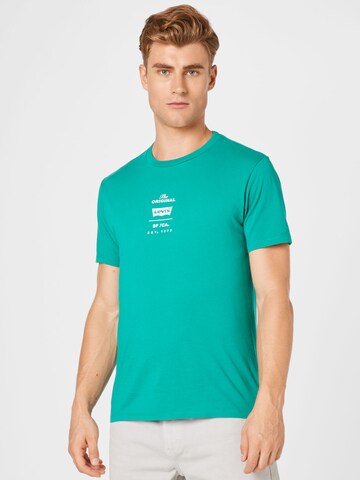 LEVI'S ®regular Majica 'Housemark Graphic Tee' - zelena boja: prednji dio