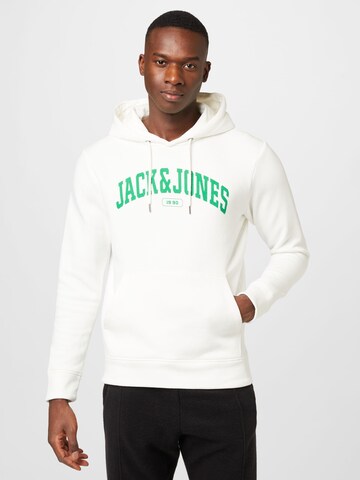 Sweat-shirt 'BOOSTER' JACK & JONES en blanc : devant