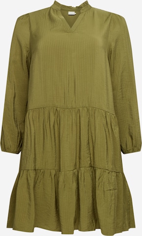 KAFFE CURVE Shirt Dress 'Edmina' in Green: front