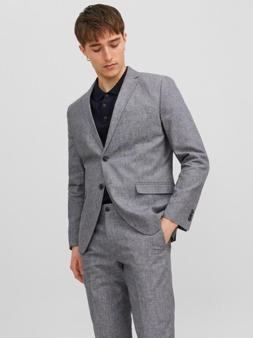 JACK & JONES - Ajuste estrecho Chaqueta saco 'Riviera' en gris: frente