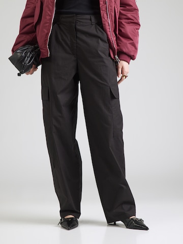 IRO Loose fit Cargo trousers in Black: front