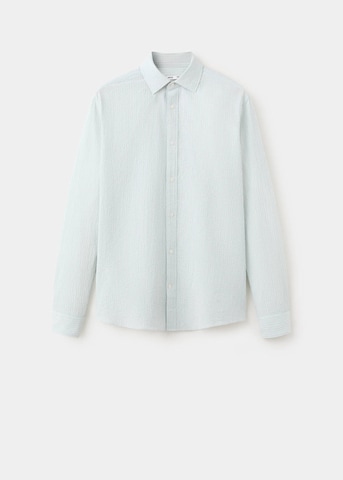 MANGO MAN Slim Fit Hemd 'Kissos' in Grün