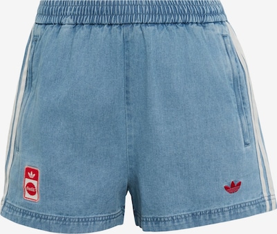 25-26/įprastas ilgis dydžio Džinsai iš ADIDAS ORIGINALS, spalva – tamsiai (džinso) mėlyna / raudona / balta, Prekių apžvalga