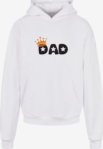 Merchcode Sweatshirt 'Fathers Day - King Dad' in Wit: voorkant