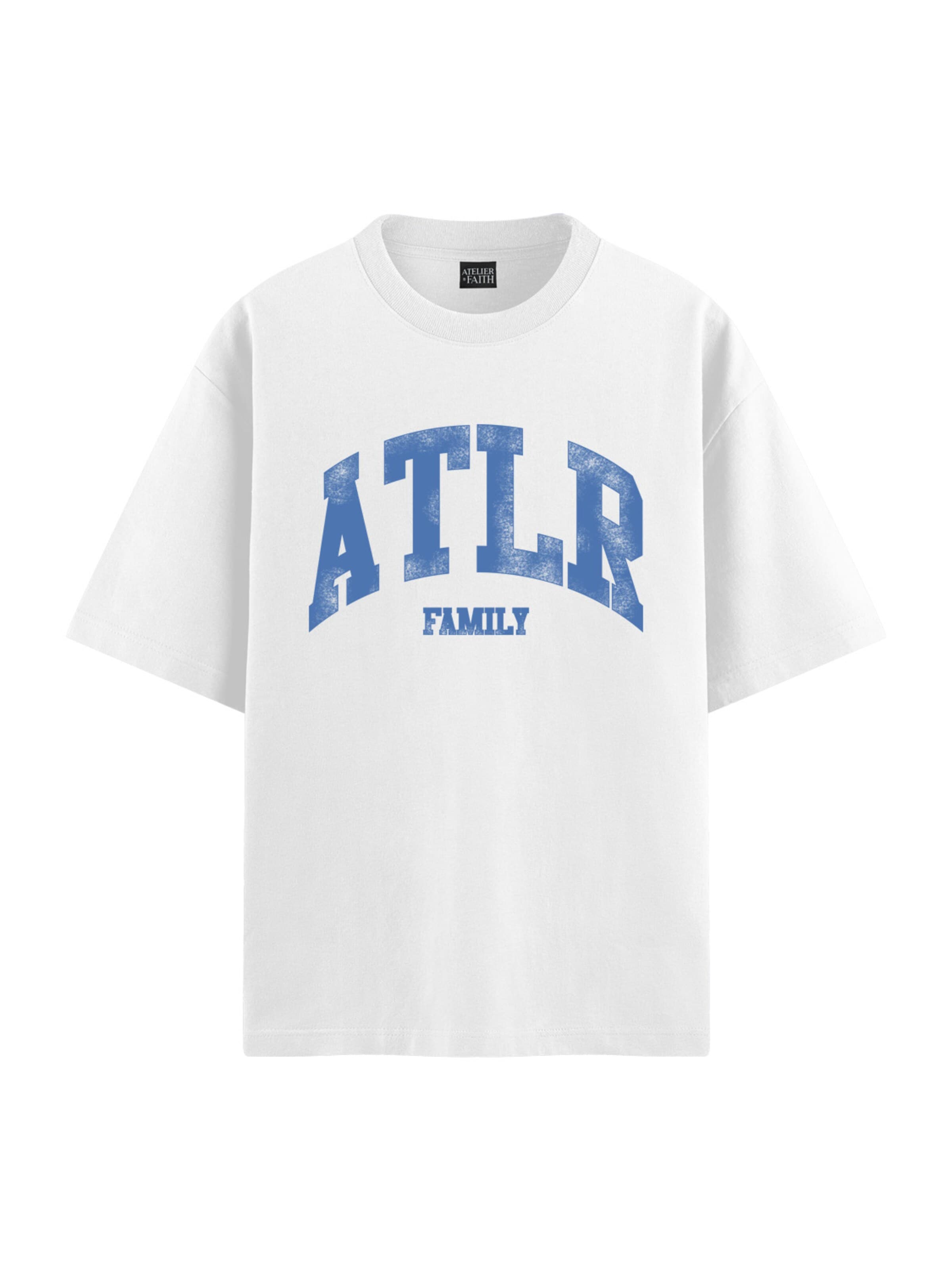 ATELIER OF FAITH Shirt 'ATLR FAMILY  ESSENTIALS' in Wit: voorkant