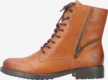 Rieker Lace-Up Ankle Boots in Brown