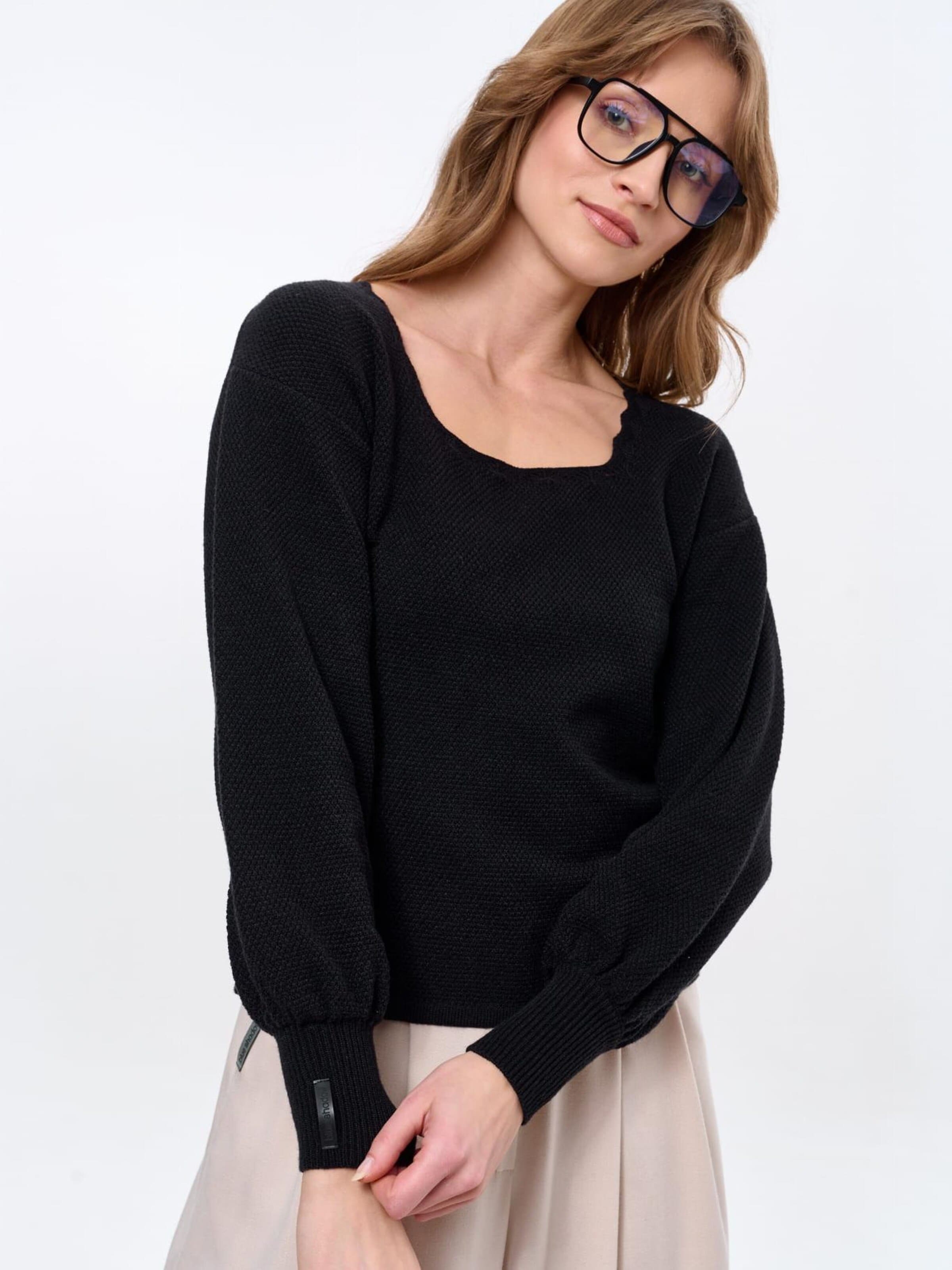 Blue Shadow Sweater in Black